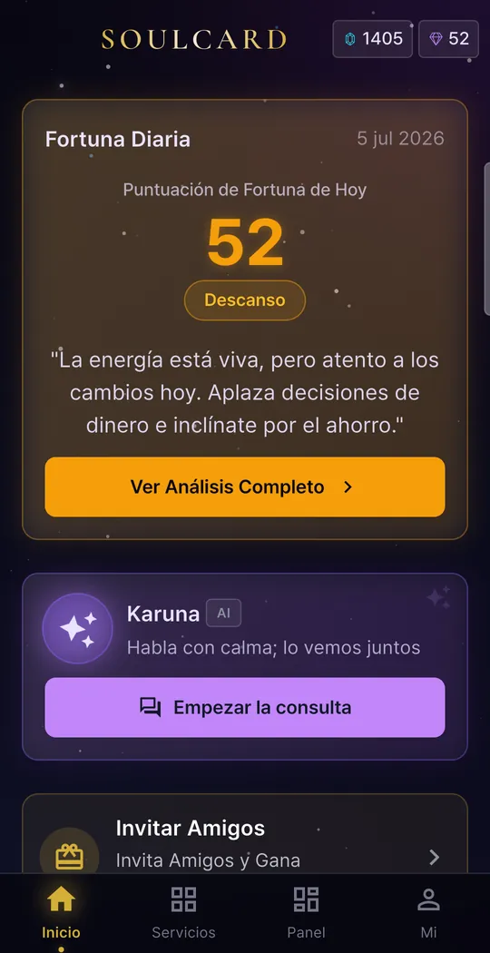 Soulcard app screen 2